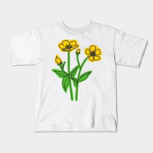 Buttercup Kids T-Shirt by panco